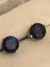 Sterling Silver Sapphire Studs (1.3 Grams)
