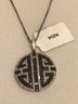 NEW! India Sterling Silver Black & White Diamond Necklace (6.7 Grams)