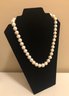 Sterling Silver OP Signed Pearl Necklace