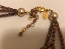 Designer Joan Rivers Signed Czech Necklace & Earring Set