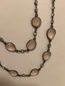 Sterling Silver Rose Quartz & CZ Necklace (38.8 Grams)