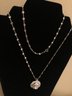 Sterling Silver PK Signed CZ Necklace & Pendant (25.5 Grams)