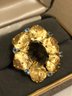 NEW!  Sterling Silver Signed NH Smoky Quartz & Peridot Flower Ring (11.7 Grams)