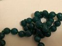 NEW!  Sterling Silver LP Signed Green Nephrite Jade Necklace