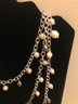 Sterling Silver Multicolor Pearl Charm Necklace