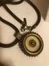 Designer Artisan Jan Michaels San Francisco Signed Brass Mesh Necklace & Pendant
