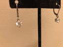 Sterling Silver DQ CZ Earrings (1.7 Grams)