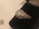 Sterling Silver Judith Ripka Signed CZ Ring & Pouch (10.7 Grams)