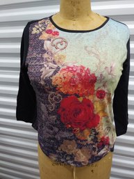 Coldwater Creek - Flower Printed Top - New With Tags