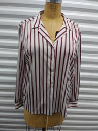 Button Down Striped Top - New With Tags