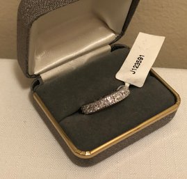 NEW!  Sterling Silver CZ Band Ring (5.0 Grams)