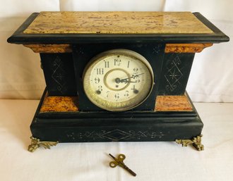 Antique Mantle Clock & Key