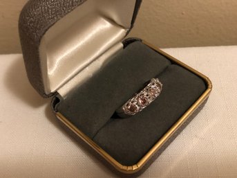 Sterling Silver Tacori IV Signed CZ Ring (4.8 Grams)