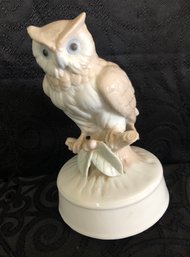 Porcelain Musical Owl Figurine