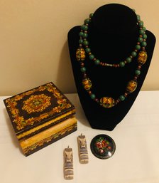 Handcrafted Artisan Wooden Box & Jewelry Collection