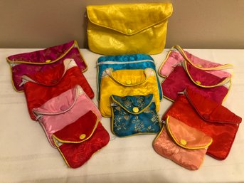 Asian Silk Jewelry Pouches