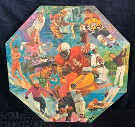 Vintage Mounted Sports Puzzle