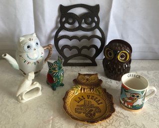 Vintage Owl Motif Kitchenware