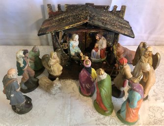 Antique German Nativity Set