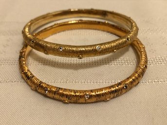 Sterling Silver Topaz Bangle Bracelets (52.9 Grams)