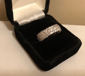 Sterling Silver CZ Band Ring (6.3 Grams)