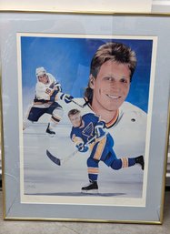 Brett Hull Signed/Numbered Lithograph With COA