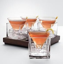 Nine-Piece Cubist Martini Set By Red Envelope - NEW