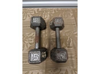 Pair Of 15 Pound Weights