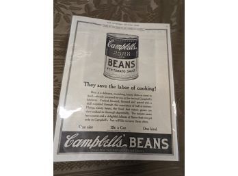 Vintage Campbells Soup Advertisement