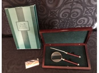 Mahogany Magnify & Letter Opener Set (Bombay Co)