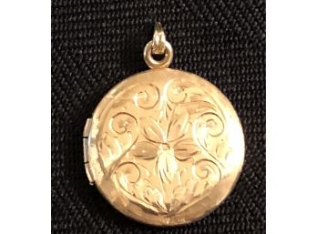 Vintage 14K Gold Edwardian Floral Locket (4.8 Grams)