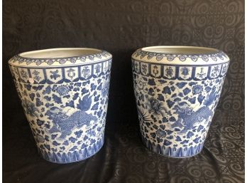 LARGE Asian Planters (Pair)