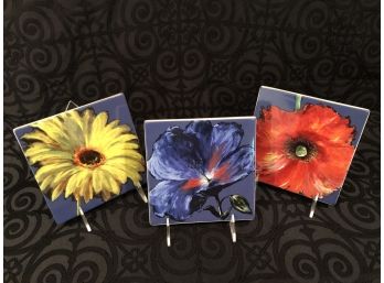 Artisan Floral Tiles 3 Piece Set