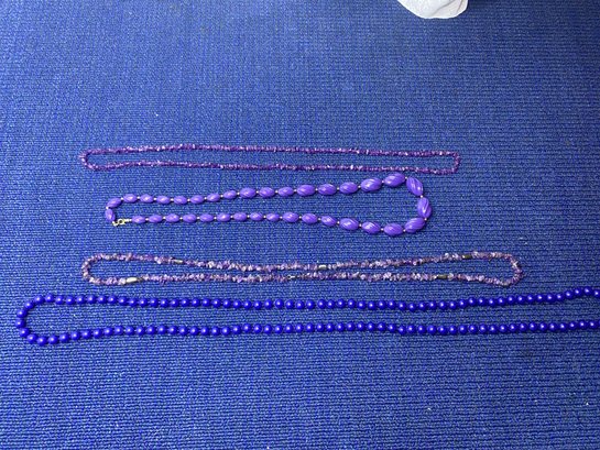 4 Purple Necklaces