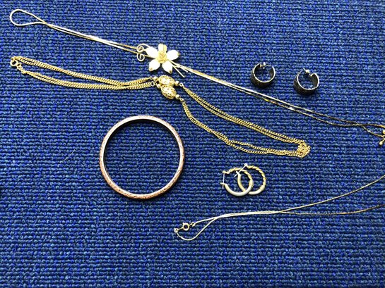 3 Necklaces, 1 Bracelet And 2 Pair Of Earrings