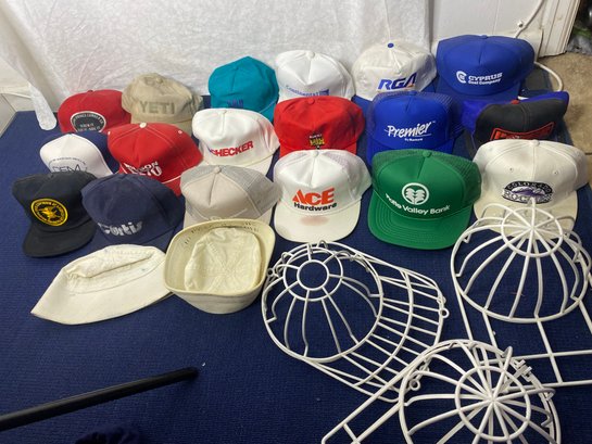 20 Vintage Hats And 3 Hat Washers