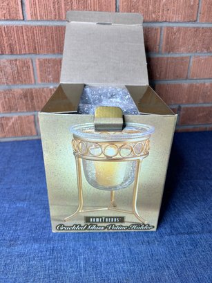 Crackle Candle Holder - New In Box