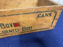 Antique Corned Beef Wood Box