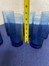 6 Tall Blue Glasses