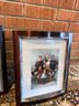 3 Brown / Silver Picture Frames