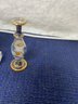 Crystal Clock And Vintage Perfume Bottle (no Lid)