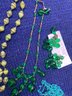 5 Green Necklaces And A Pair Of Earrings