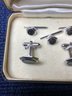 Vintage Cuff Link And Tie Tax Set