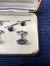 Vintage Cuff Link And Tie Tax Set