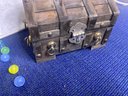 Antique Small Treasure Chest And Marbles