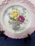 3 Antique China Plates With Stands