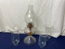 Oil Lamp And Extra Globes