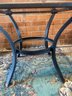 Glass/metal Outdoor Table-20 X 20 X 19T