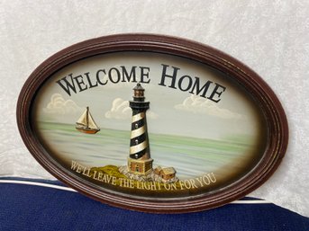 Welcome Home Lighthouse Sign