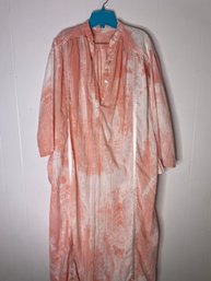 Vintage Peach And White Night Gown
